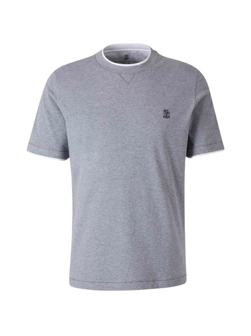 T-shirt con logo BRUNELLO CUCINELLI | M0B137451GCM917